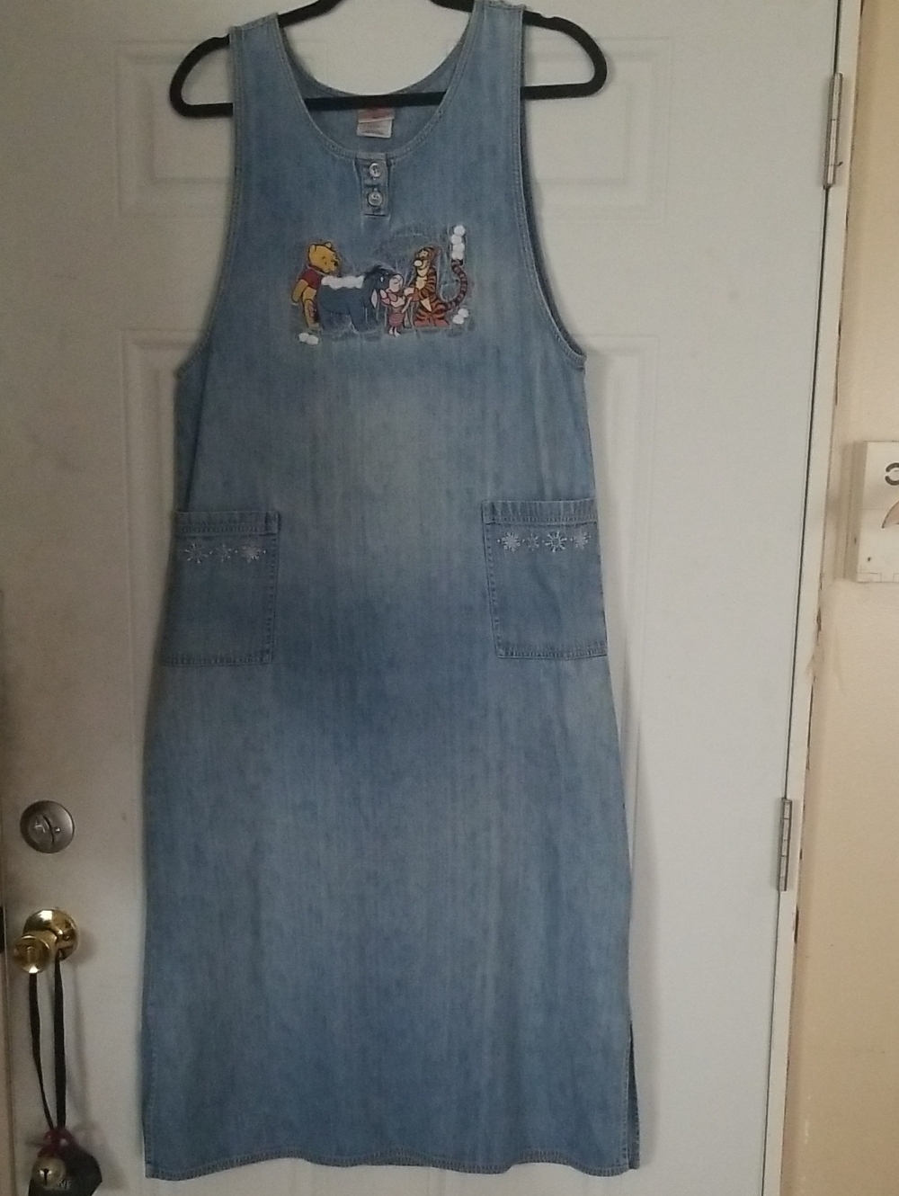 Disney Light Blue Denim Winnie the Pooh Maxi Jumper Dress‼check of The Last Pict
